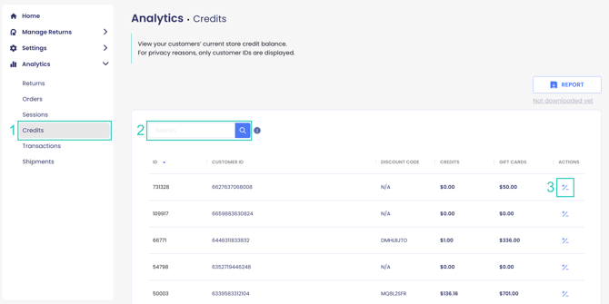 Adding store credit