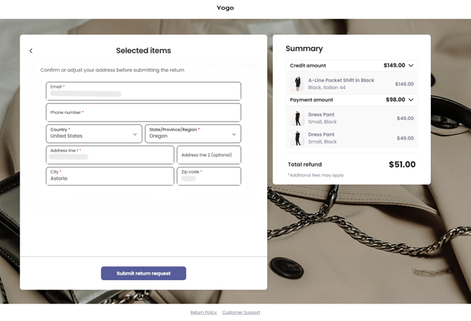 Address validation edge portal