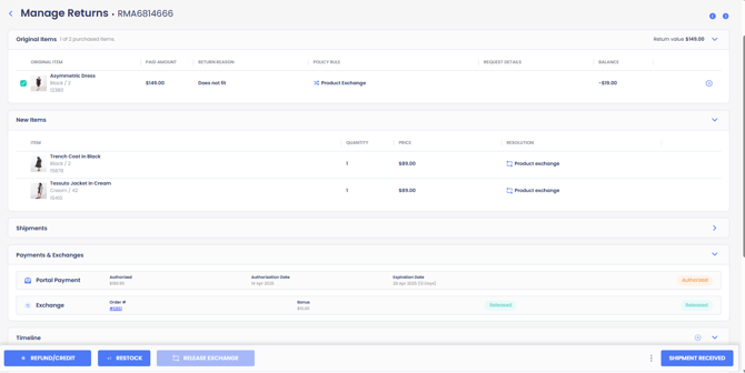 Any to any RMA example-1