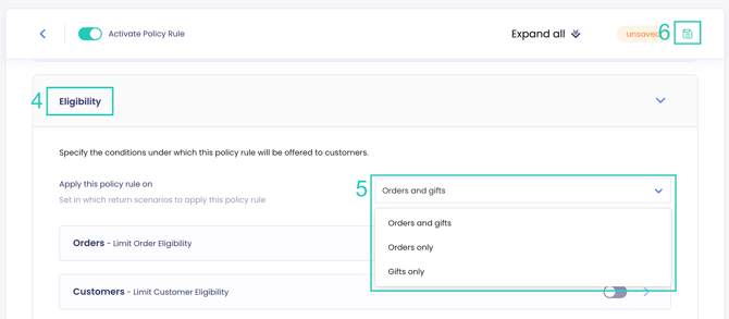 Apply this policy rule on