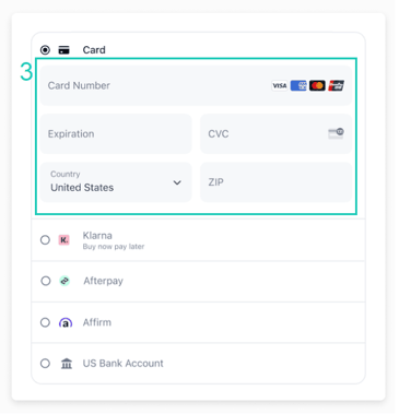 Card details