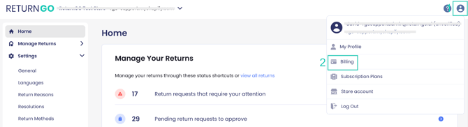 Charges in Billing History