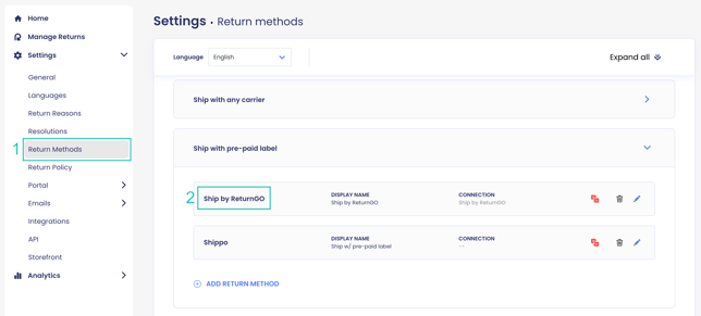 Configuring 3PL per Return Method