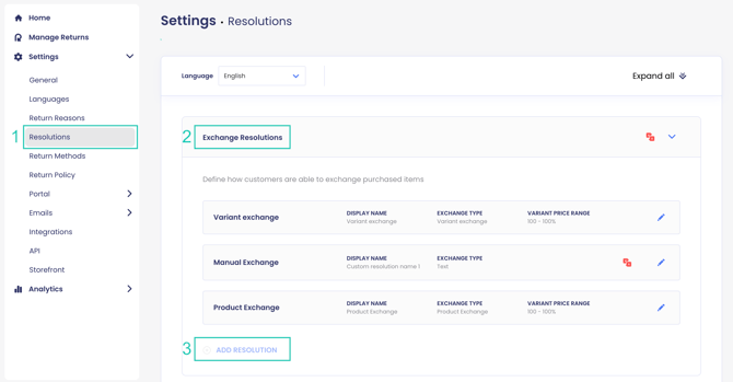 Configuring Exchange Resolutions