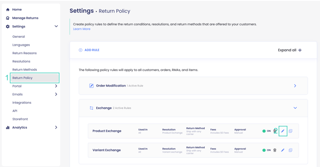 Configuring Helpdesk Updates per Policy Rule