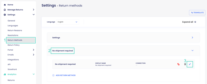 Configuring No Shipment Required