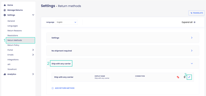 Configuring Ship with Any Carrier