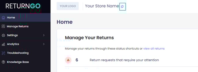 Copy link to portal