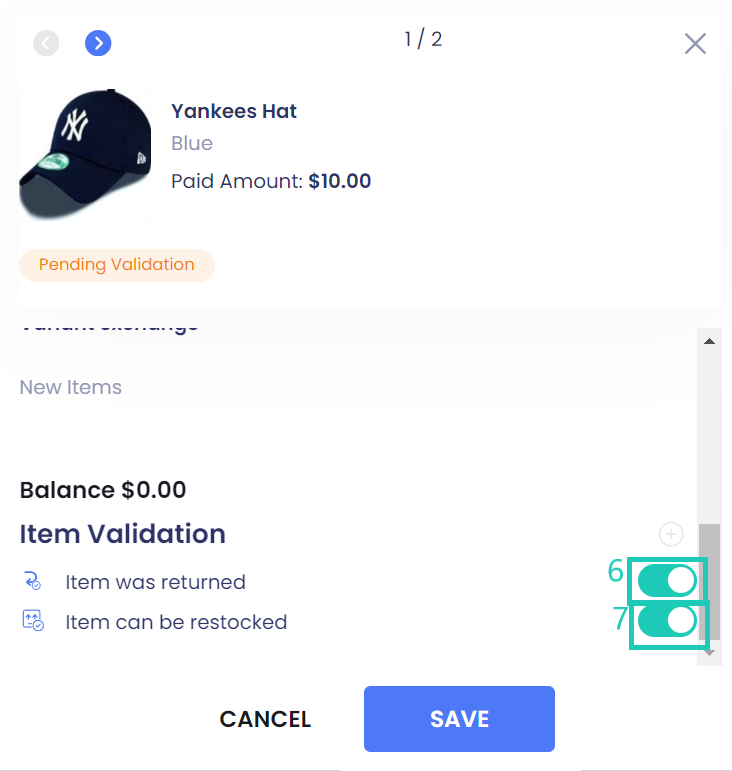 Validate Items