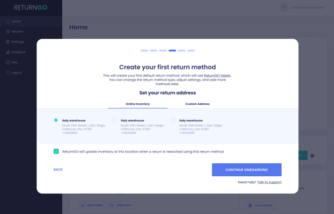 Create first return method