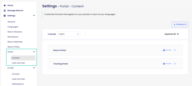 Customize Portal