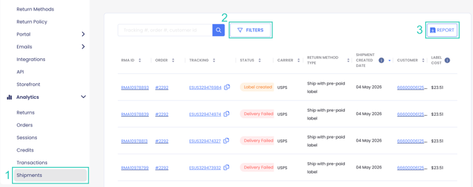 Downloading Return Shipments