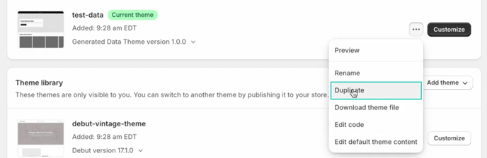 Duplicate Theme