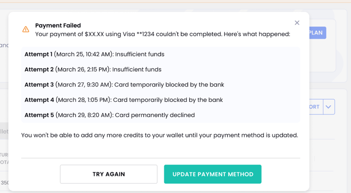 Error pop up