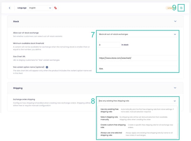 Exchange order shipping (1)