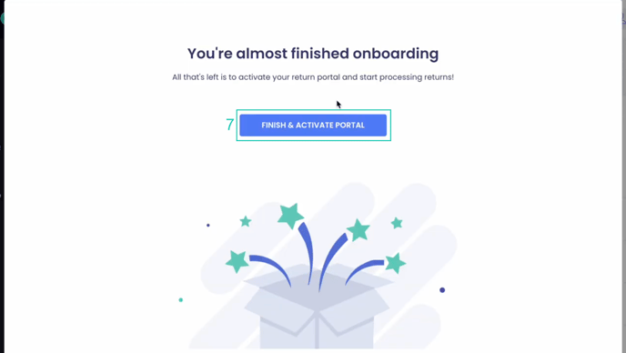 Finish onboarding