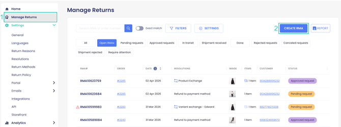 How to Create an RMA-1