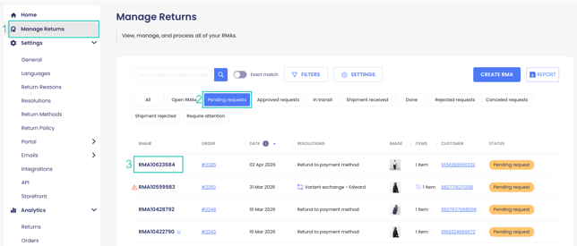How to Reject an Item in the RMA