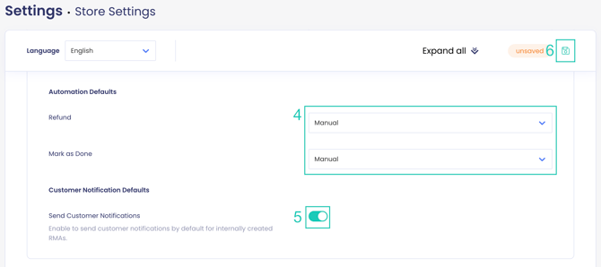 Internally created RMAs