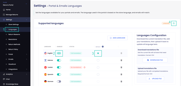 Language updated
