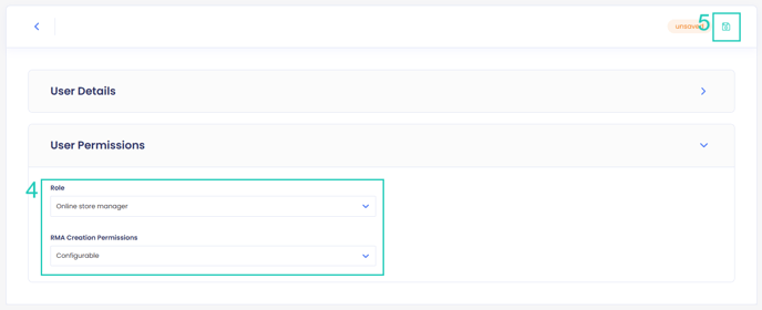 Modifying user role 2