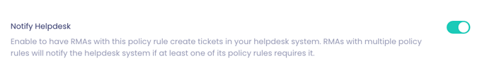 Notify helpdesk