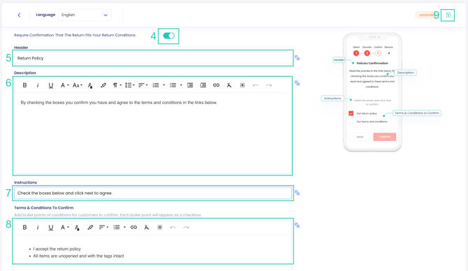 Policy confirmation 2