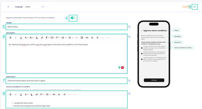 Policy confirmation edge