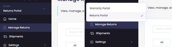 Portals dropdown-1