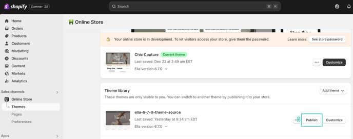 Publish Theme 8