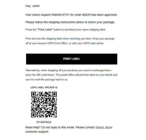 QR code email