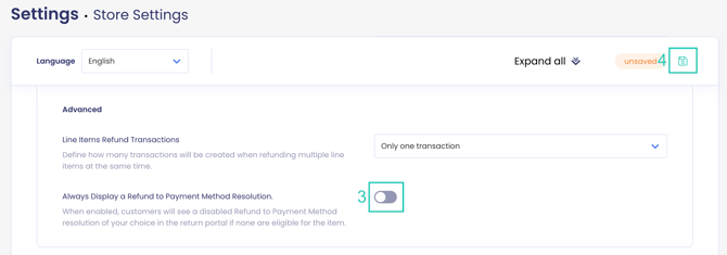 Refund to payment method