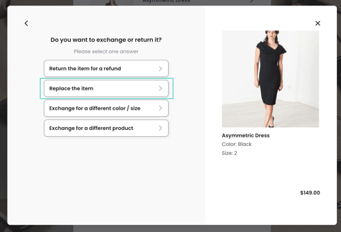 Replace Option
