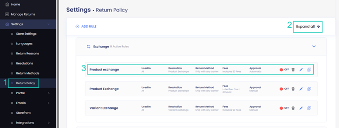 Reserve per policy rule 1