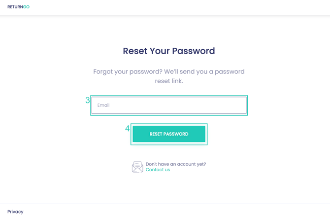 Reset password