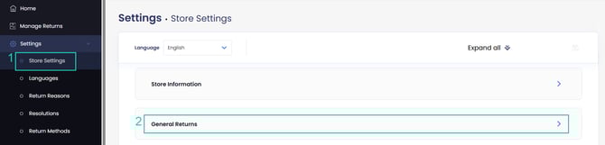 Return Fee General Returns
