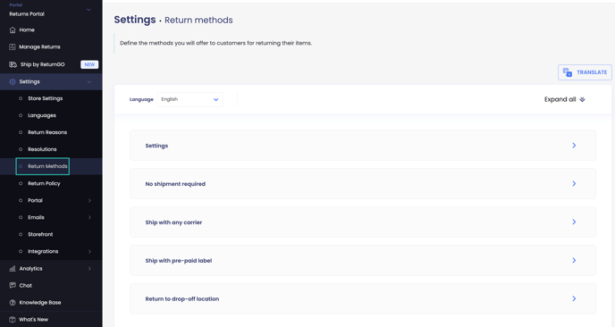 Return Methods