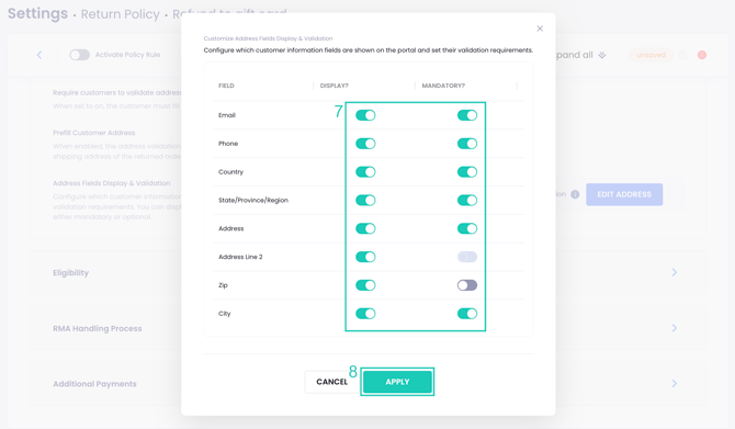 Return Policy Address 2