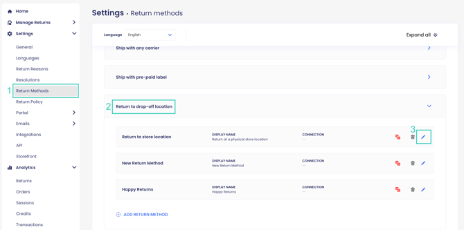 Return to Drop-Off Location
