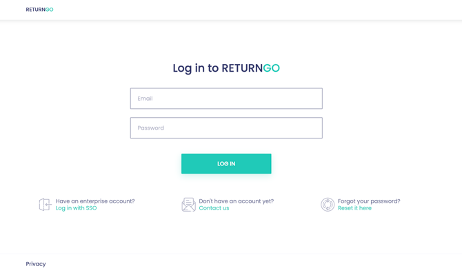ReturnGO log in