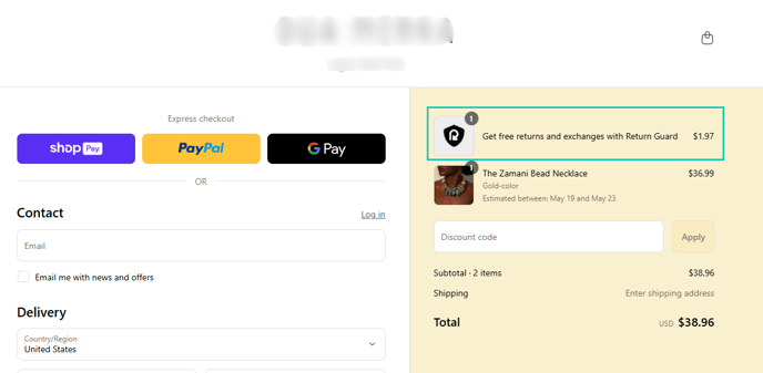 ReturnGuard Checkout