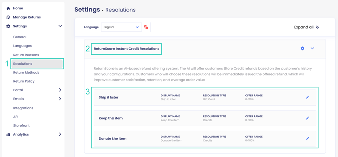 ReturnScore Instant Credit Resolutions