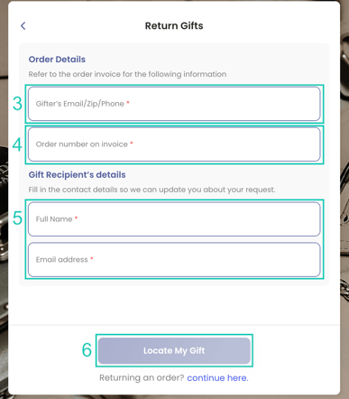 Returning a gift flow