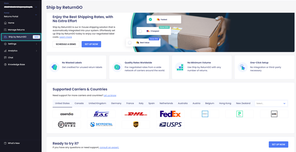 Ship by ReturnGO Overview