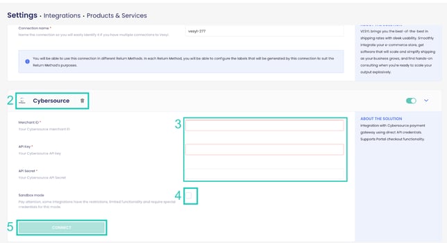 Sandbox cybersource new