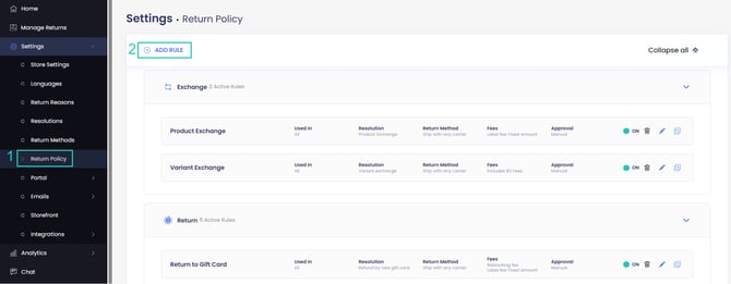 Ship by Return Guard Policy 1