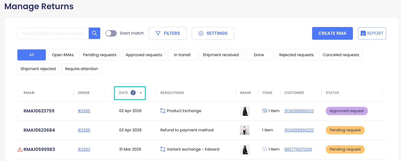 Managing Return Requests (New Version)