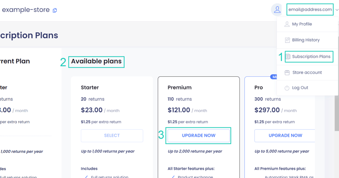 Subscription Plans Steps 2