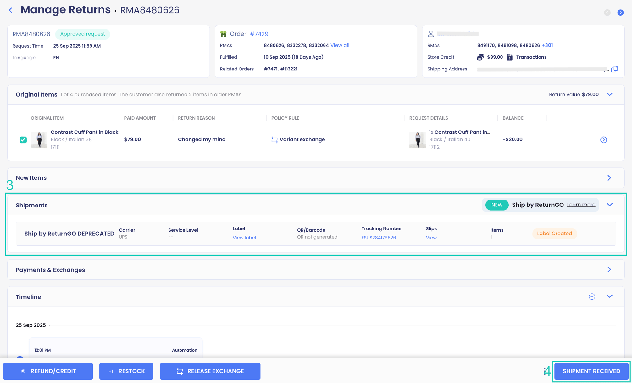 Process Return Requests (RMA Workflow)