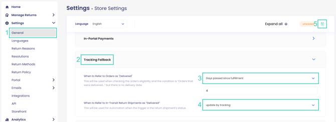 Tracking Fallback Settings